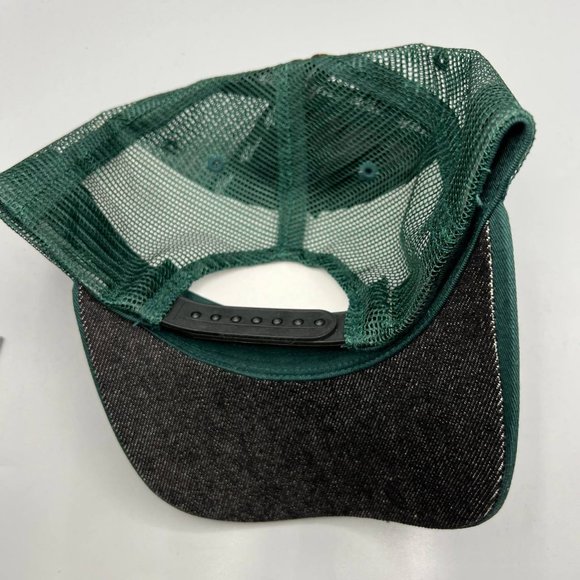 Vintage Cliff Raven Hat Green Ed Hardy Japanese tattoo Snap back Trucker Cap 90s - Picture 7 of 8